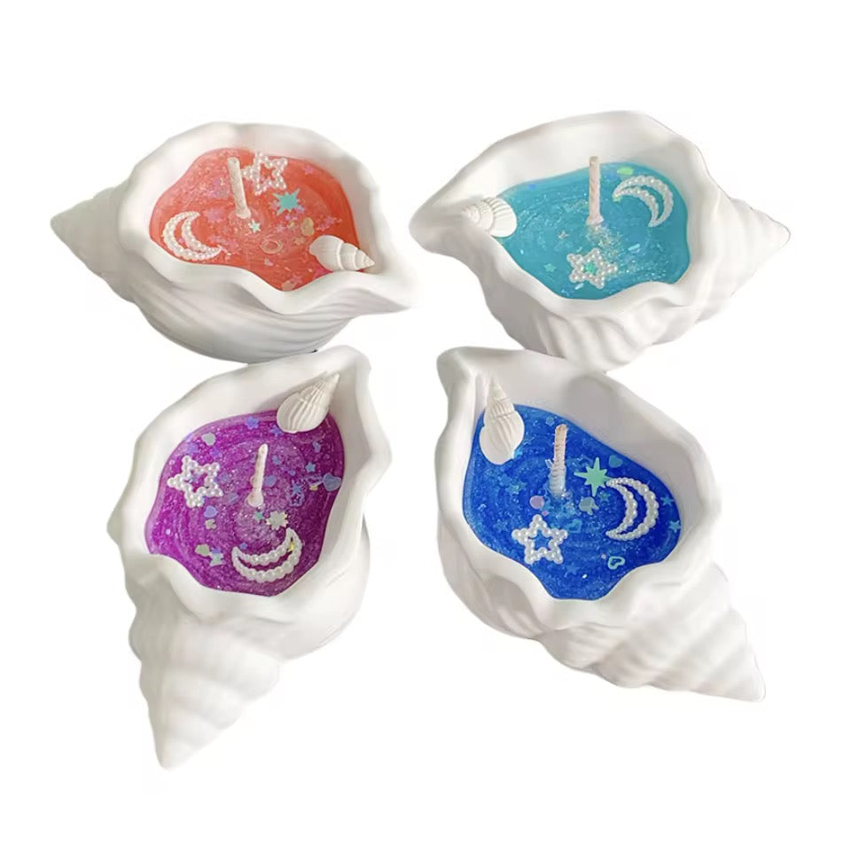 Sea shell scented candles
