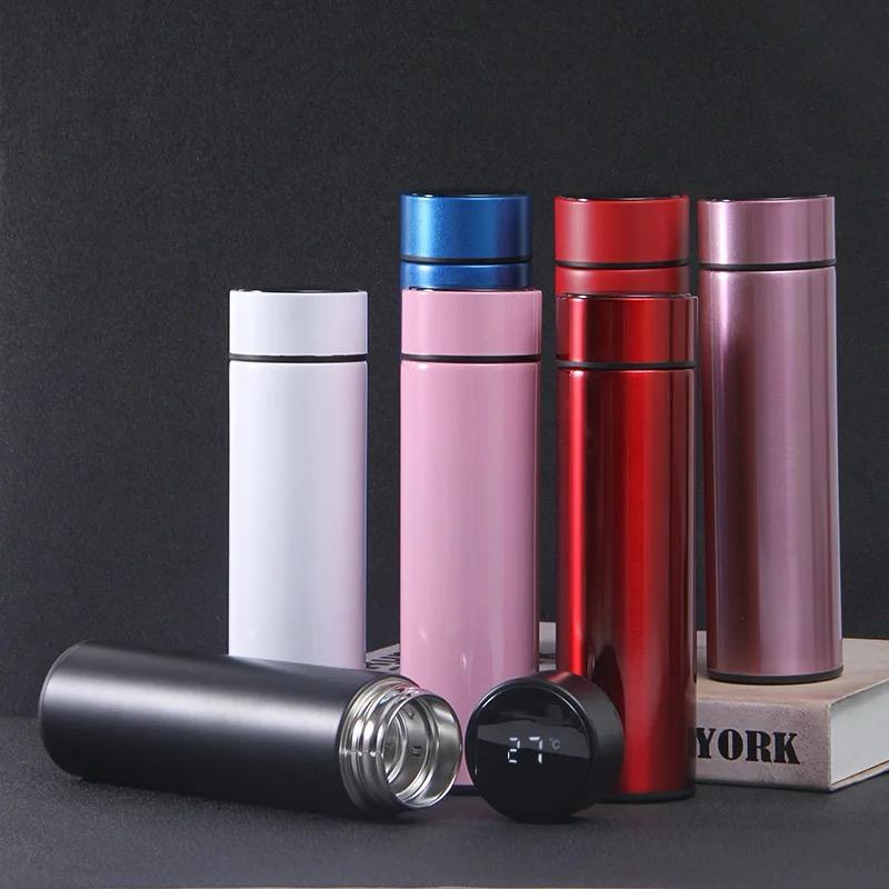 Water Bottle with Temperature LED Display Set