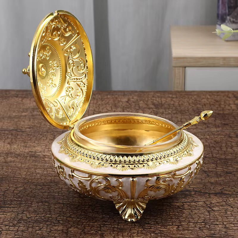 Sugar bowl + tray