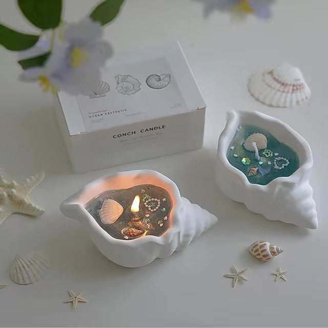 Sea shell scented candles