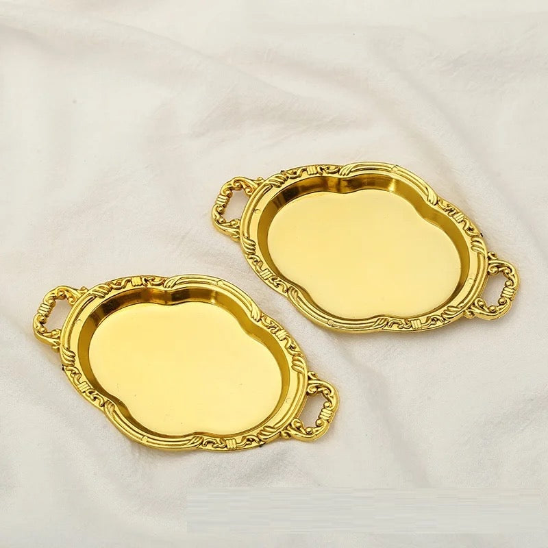 Mini Plastic Gold Tray