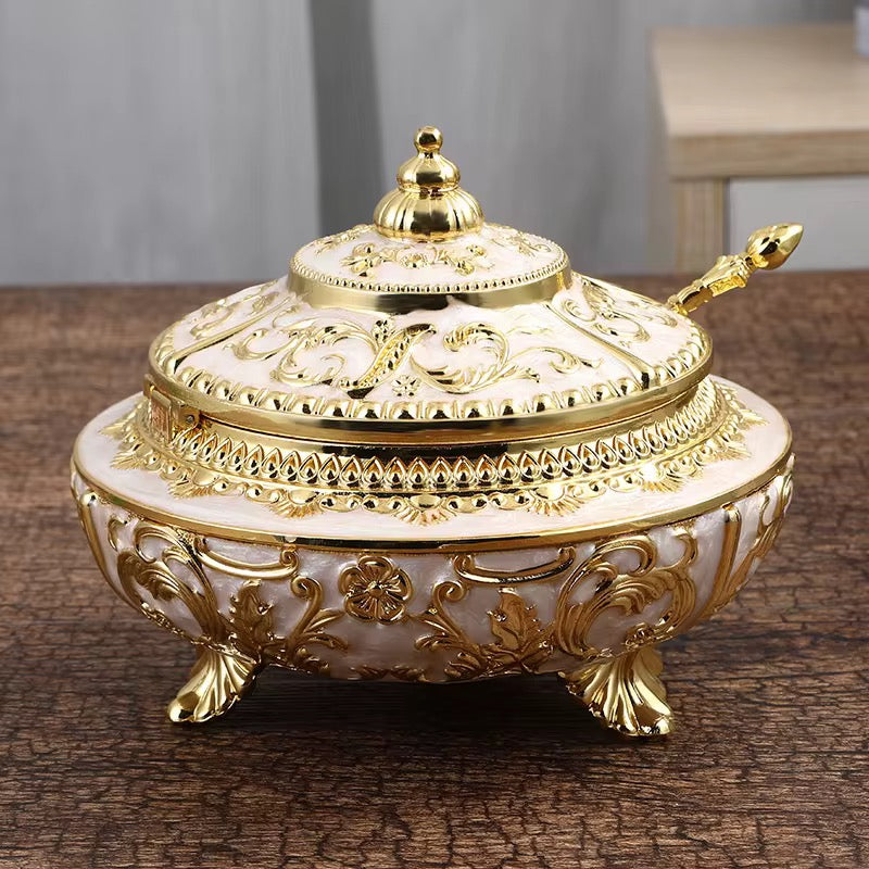 Sugar bowl + tray