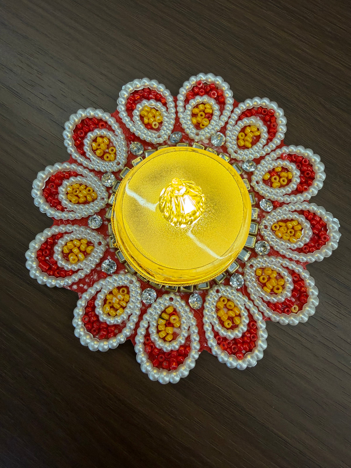 Tealight Diya | Decorated Bead