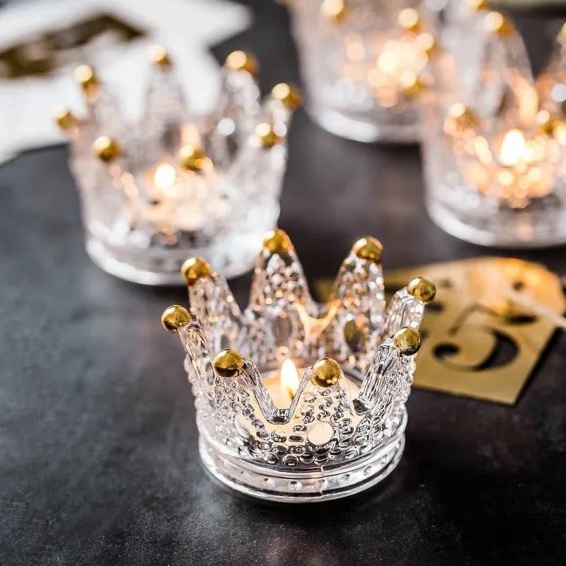 Crystal Crown Candle Holder