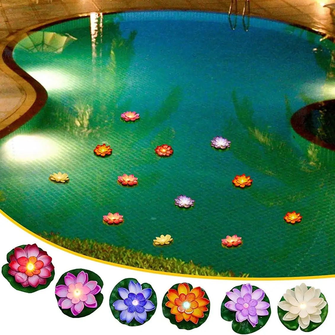 Lotus Floating Led Water Sensor Lights