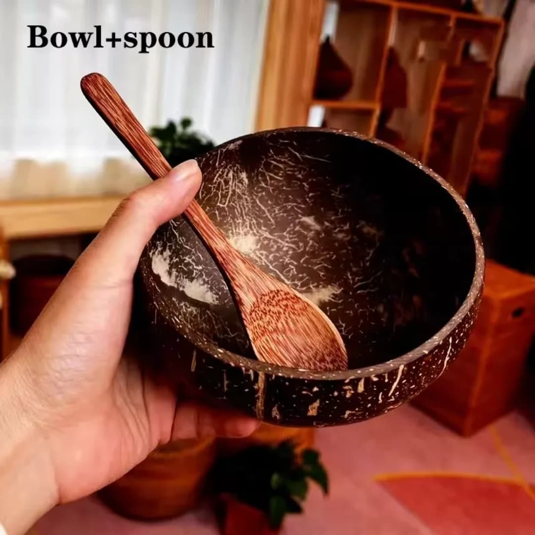 Coconut bowl+spoon