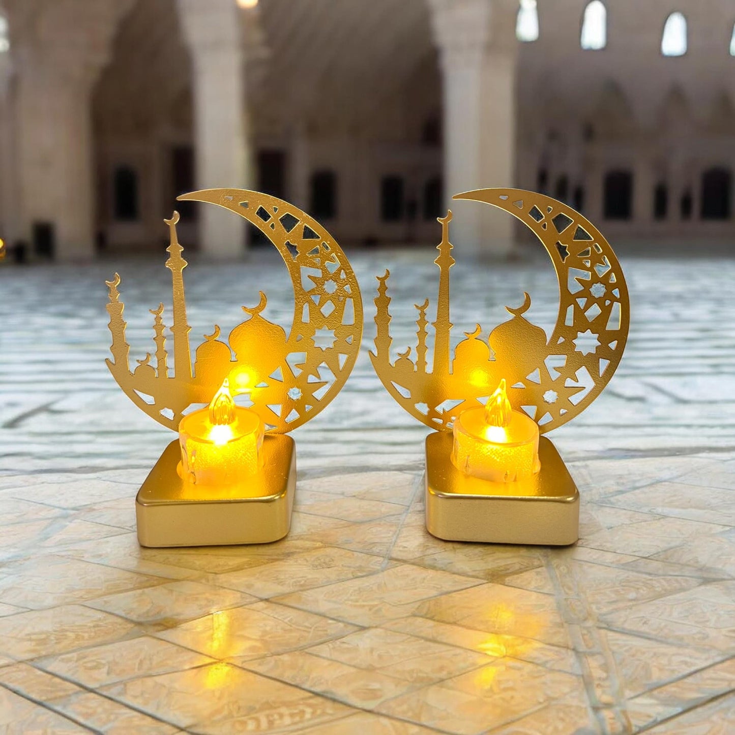 Moon & Mosque Candle Holder