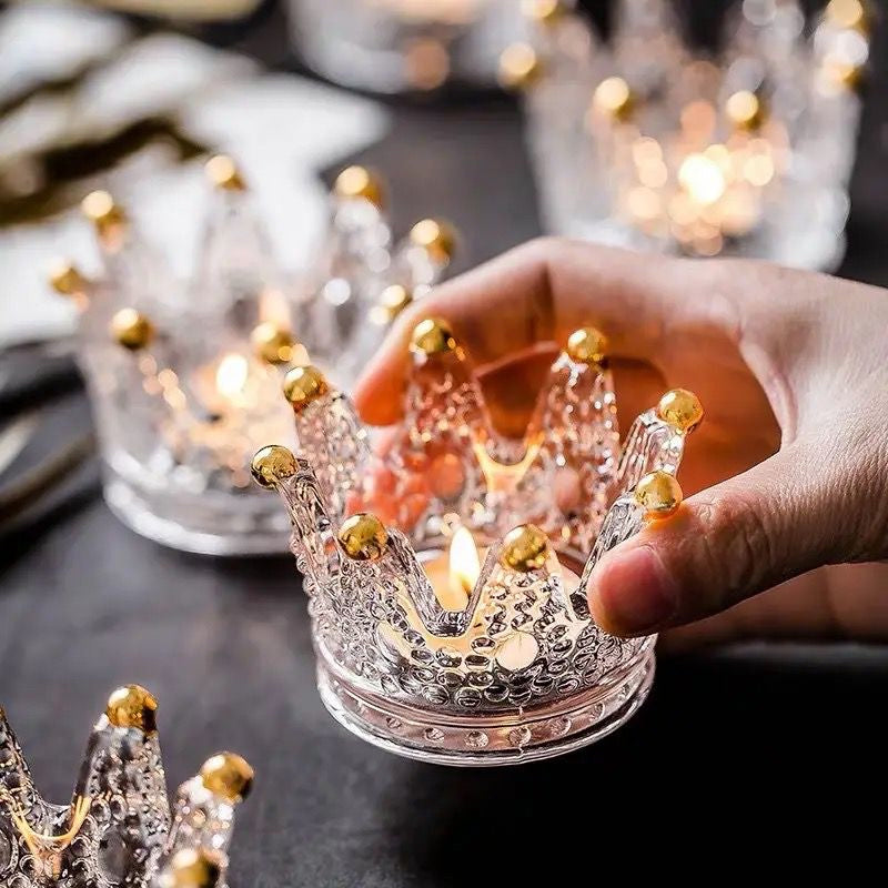 Crystal Crown Candle Holder