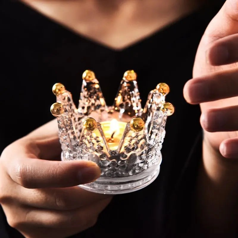 Crystal Crown Candle Holder