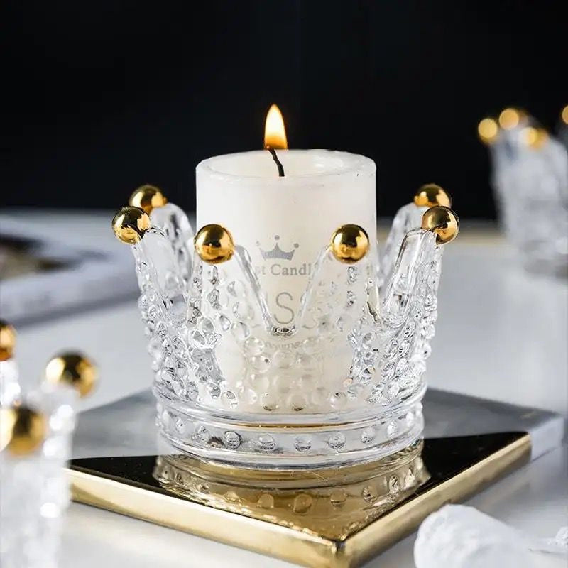 Crystal Crown Candle Holder