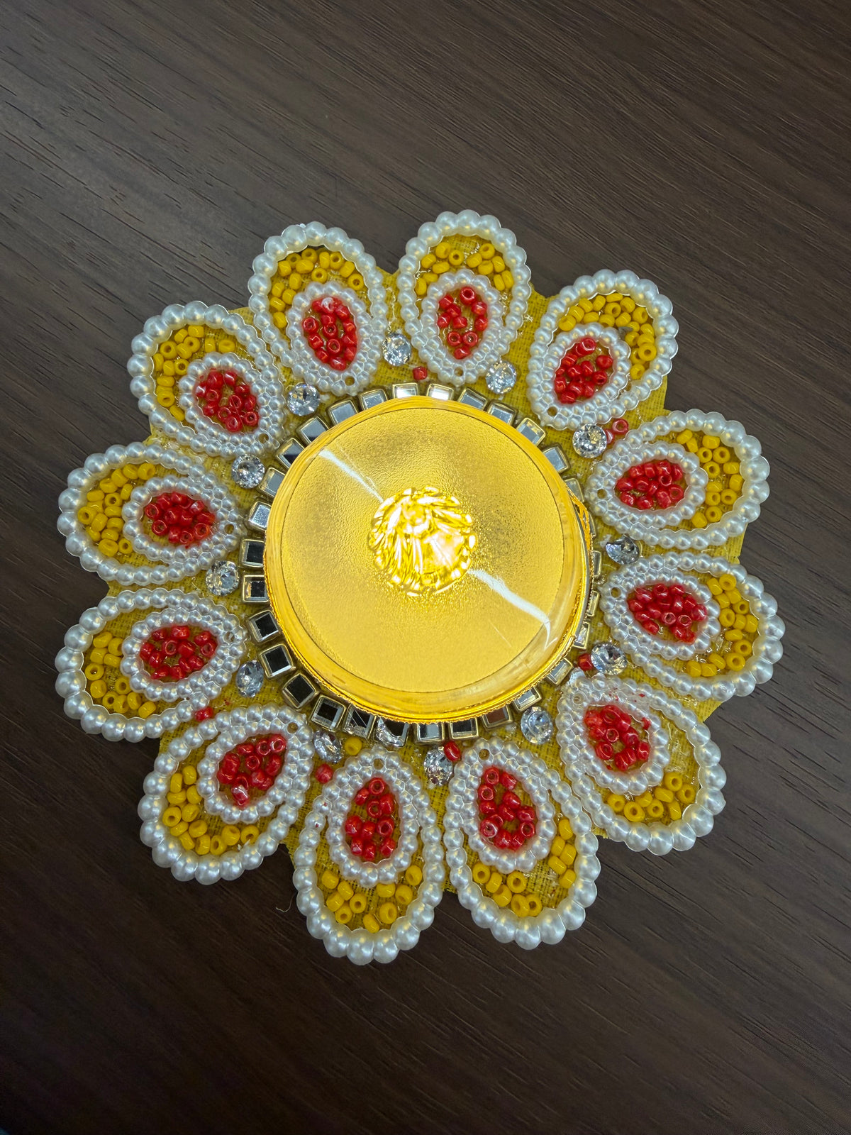 Tealight Diya | Decorated Bead