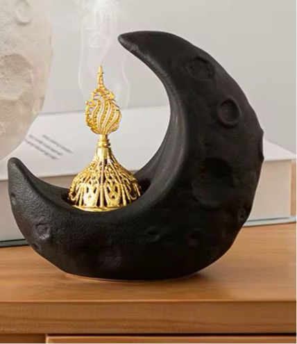 Black moon ceramic oud burner(new)