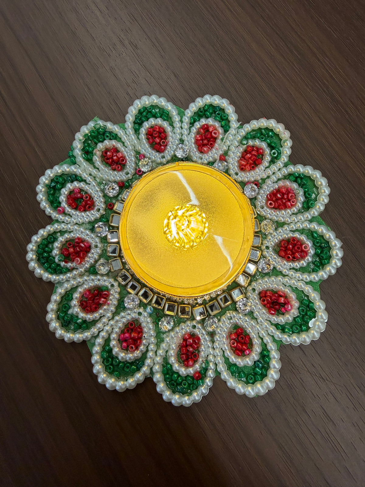 Tealight Diya | Decorated Bead