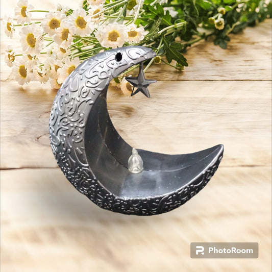 Moon candle holder