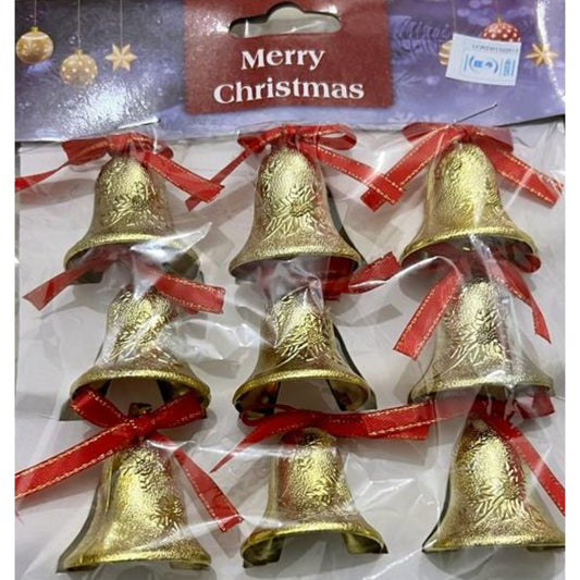 Christmas Tree Hanging Jingle Bells 9pcs