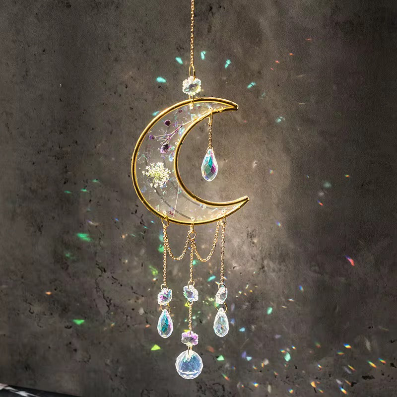 Moon crystal suncatcher
