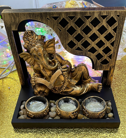 Ganesha Deco with 3 Candle