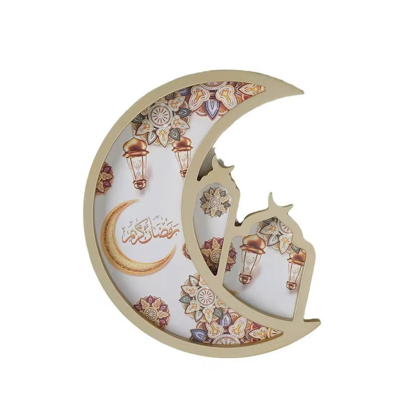 Wooden moon shape tray