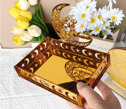 Eid acrylic gold tray