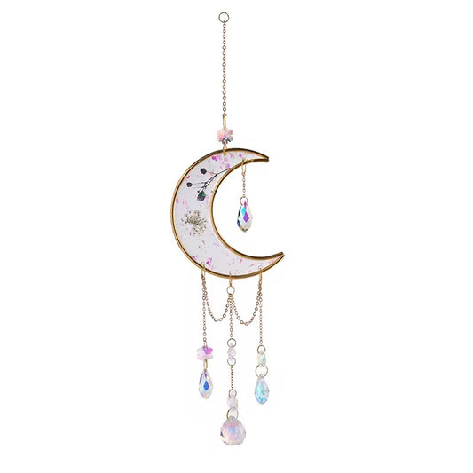 Moon crystal suncatcher
