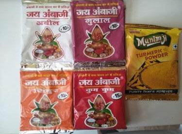 Abil,Gulal,Sindoor,Kankoo,Haldi Combo