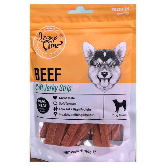 Jerky Time Beef Soft Jerky Strip for Dogs 80g