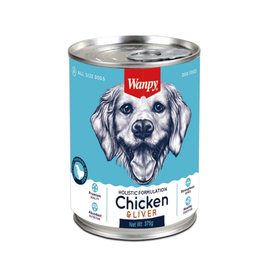 Wanpy Chicken & Liver Canned Food 375g