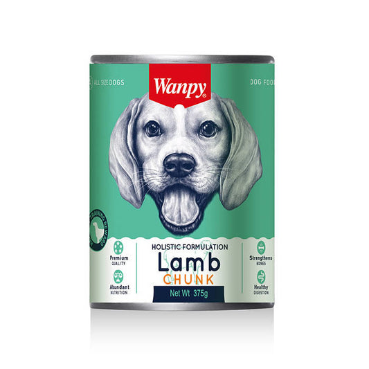 Wanpy Lamb Chunks Canned Food 375g