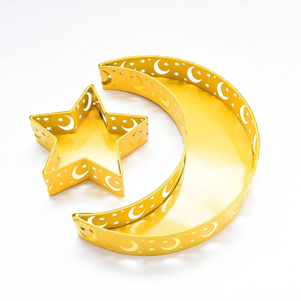 Moon & Star Shape Tray 2pc Set