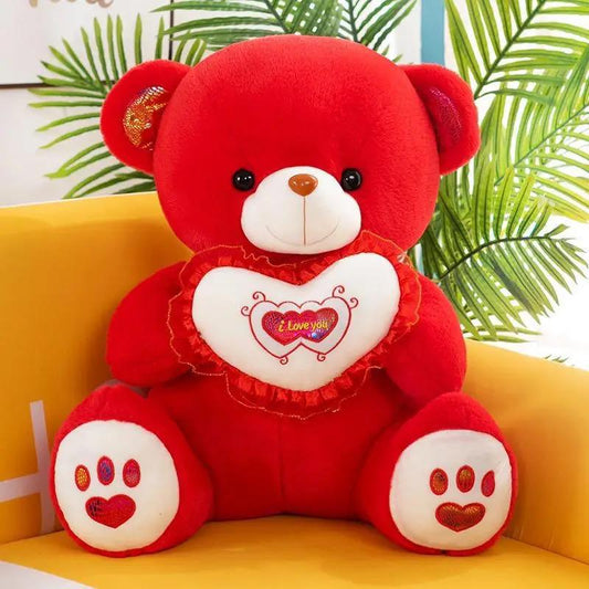 Teddy Bear-Red-Heart-iloveu